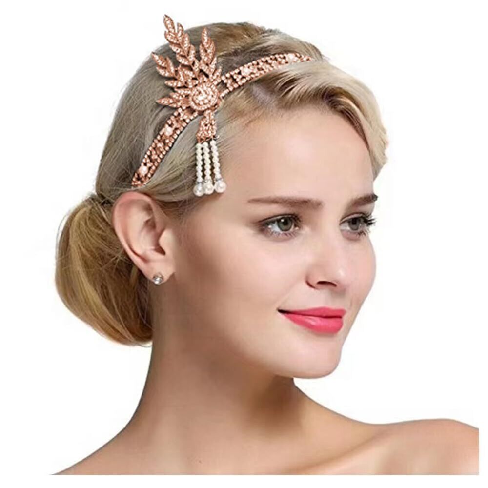 1685 Flapper Headpiece - Flapper Feather Headband 1920s Showgirl Gatsby